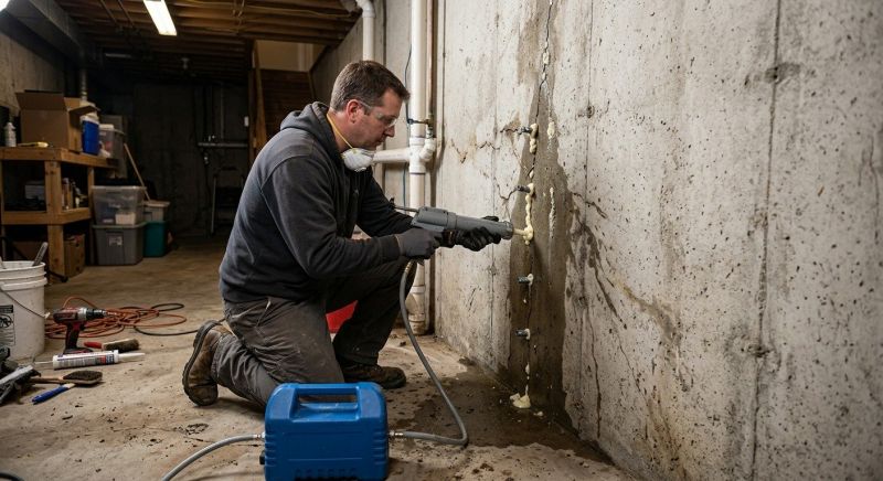 Foundation Crack Sealing in Columbus, OH